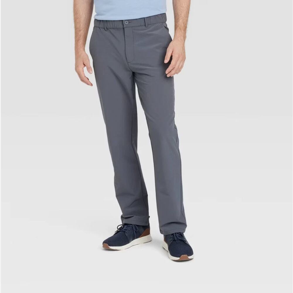 NWT Goodfellow & Co Mens Gray Tech Activewear Stretch Trouser Chino Pants XS